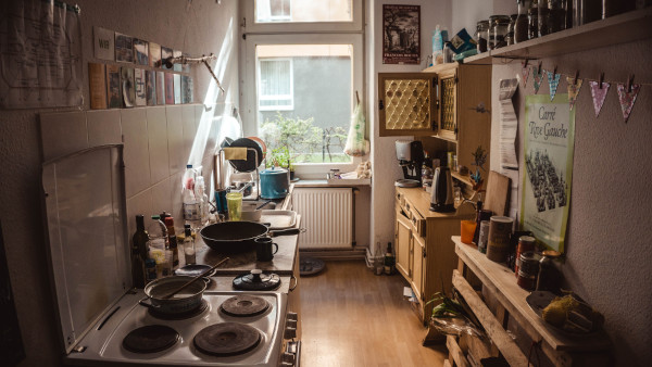 Blick in eine Küche eines Studierenden