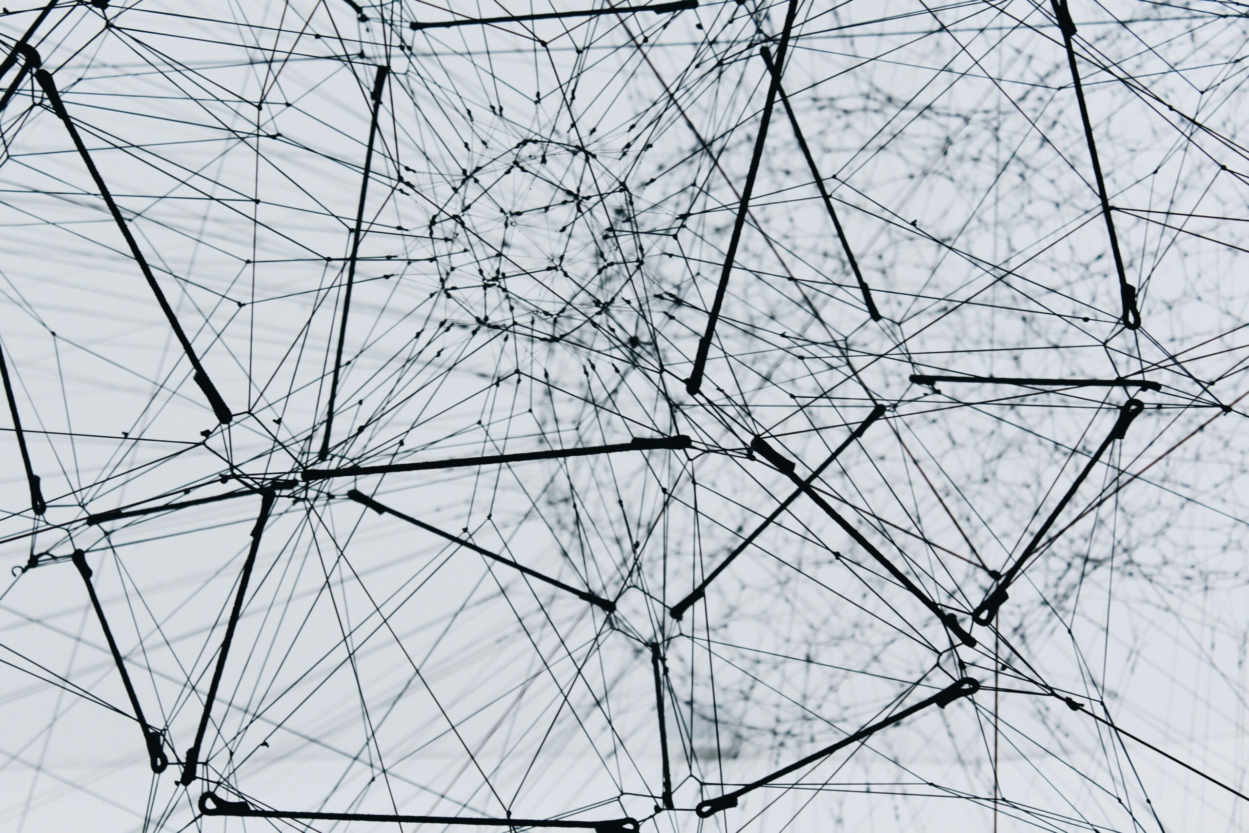 Schwarz-weißes technisches Netz